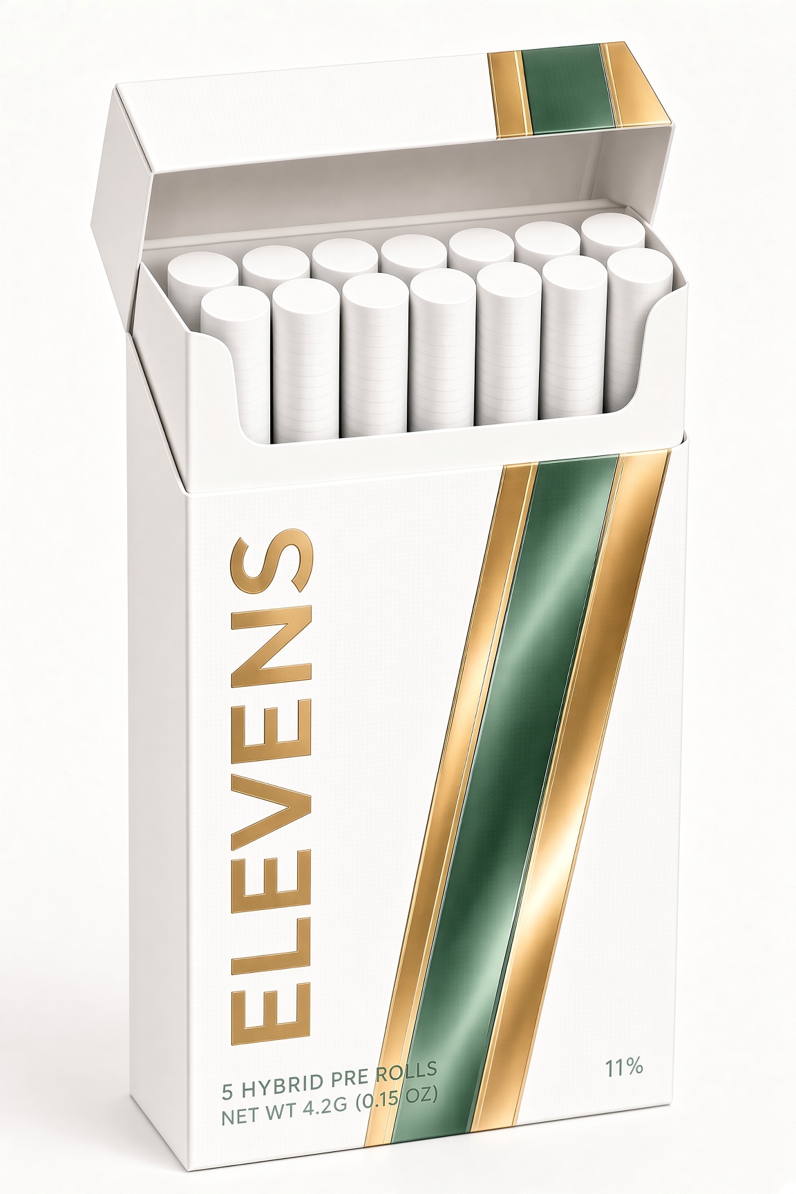 Elevens Hybrid — five straight rolls, eleven percent